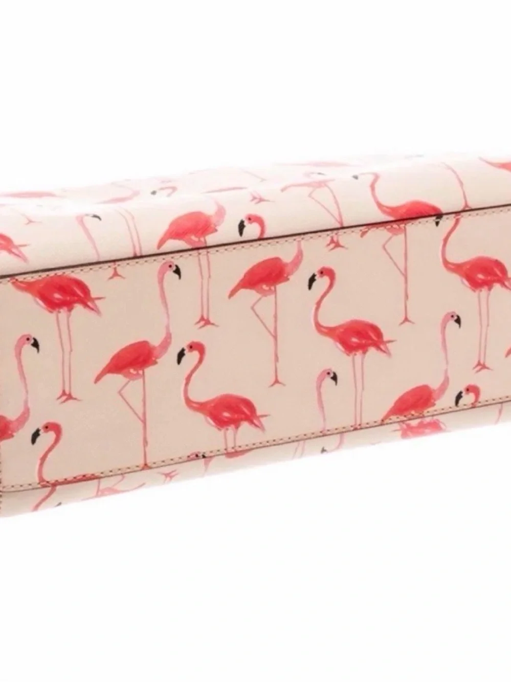 Kate Spade very excellent condition Flamingo Print Dome Satchel Handbag - Pink